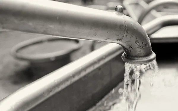 Grifo de agua limpia de metal — Foto de Stock