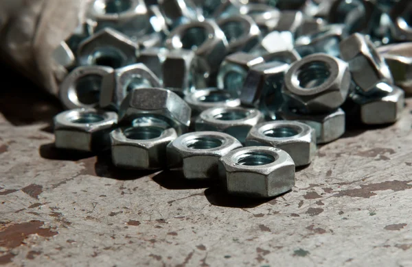 Load of new alloy nuts — Stock Photo, Image