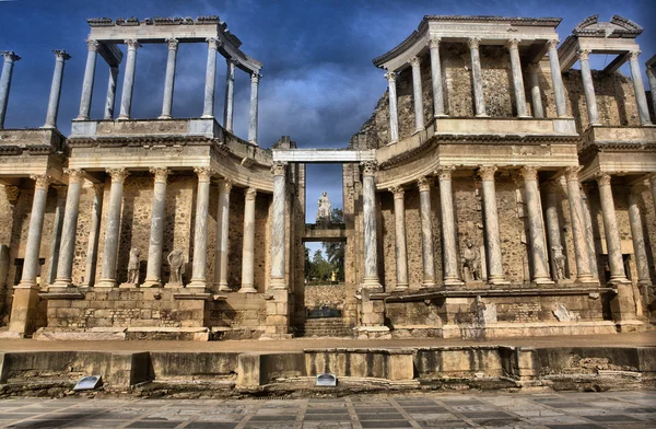 Orquestra, palco e cena do Teatro Romano — Fotografia de Stock