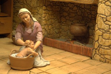 Mary bebek İsa banyoları