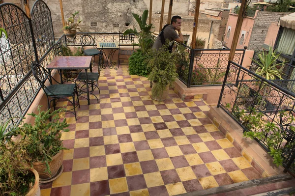 Typical Moroccan Roof Terrace — Stock Photo, Image