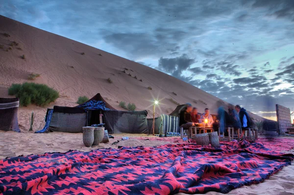 Breakfast close the dunes — Stock Photo, Image