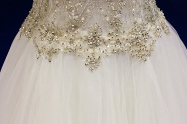 Rhinestones gelin elbise