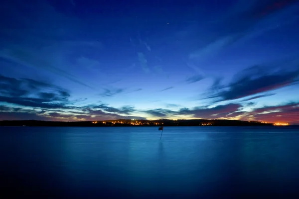 Puesta de sol en la laguna de Obidos —  Fotos de Stock