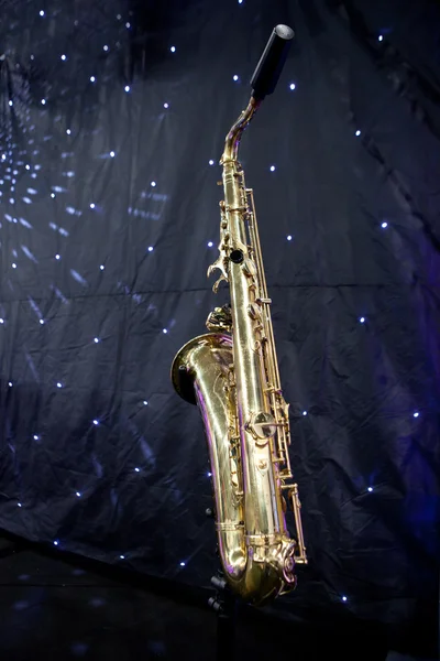 Saxophone and stars — Stock Photo, Image