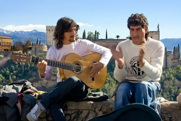 Músicos callejeros flamencos — Foto de Stock