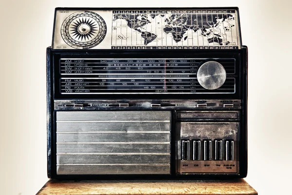 Velho rádio discagem internacional — Fotografia de Stock
