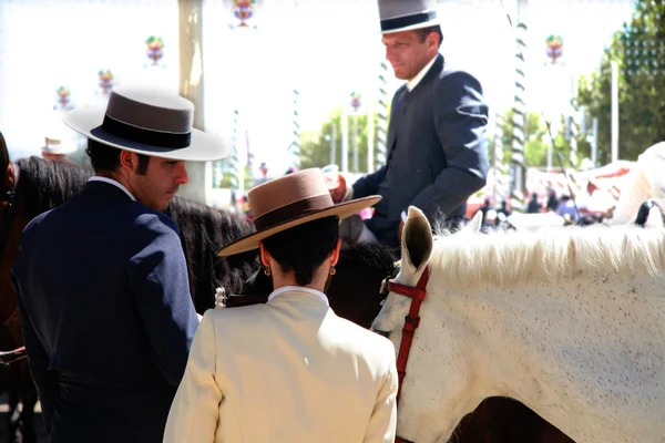 Ryttare på Sevilla Fair — Stockfoto