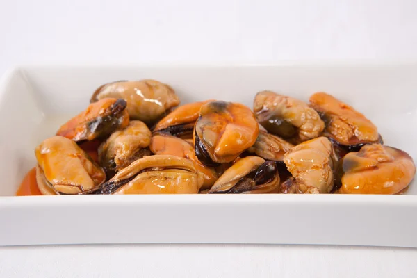 Tapa of marinated mussels — Stock Photo, Image