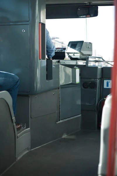 Siège conducteur de bus urbain — Photo