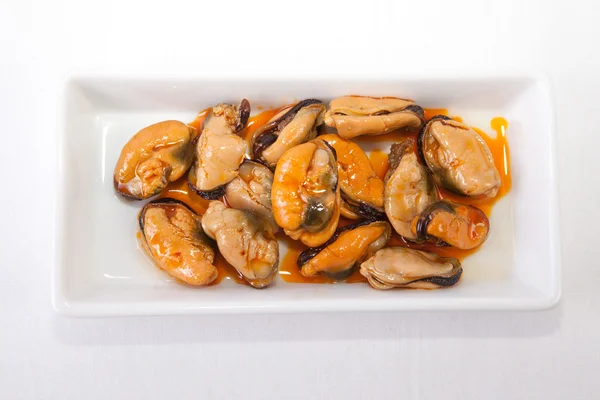 Tapa av marinerade musslor — Stockfoto