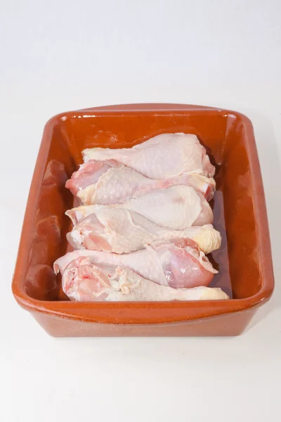 Gambe piccole di pollo crudo — Foto Stock