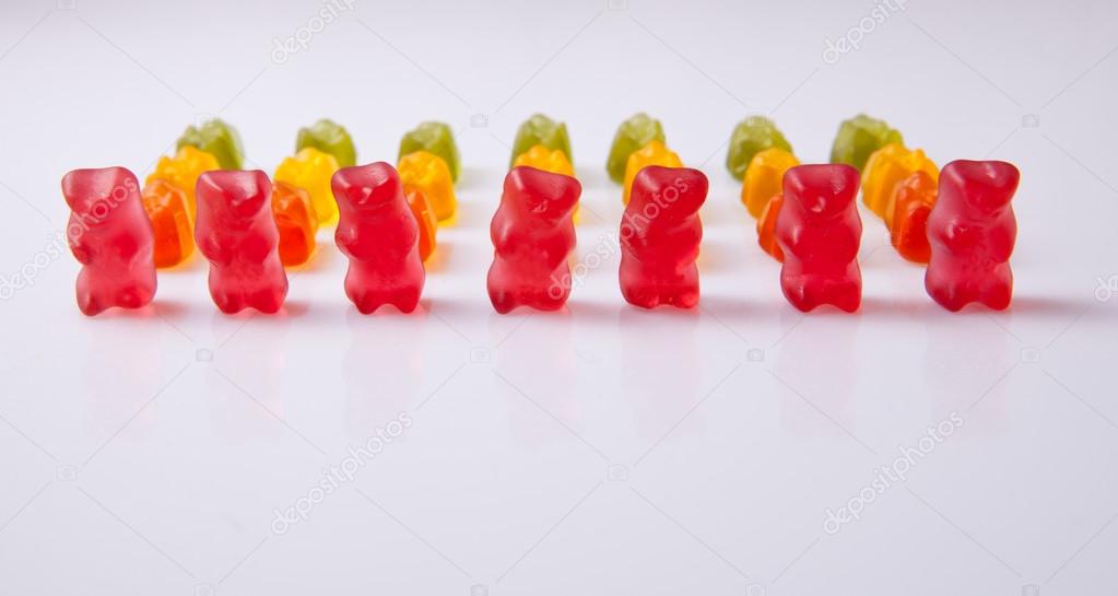 Colorful gummy bears