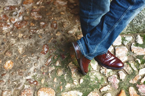 Sapatos de borgonha — Fotografia de Stock