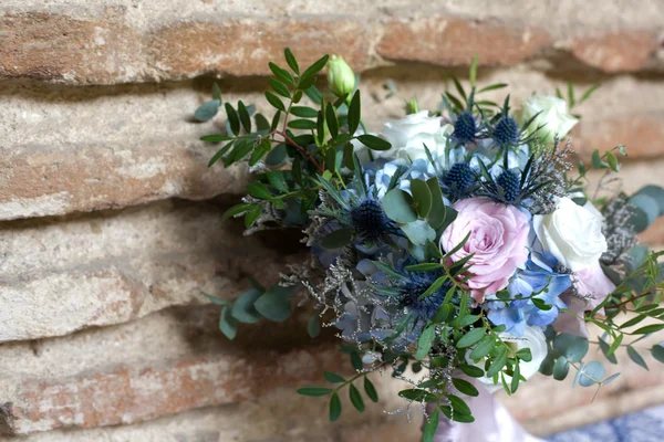 Bouquet vintage in blu — Foto Stock