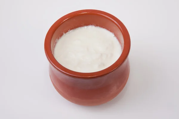 Curd in clay pot — 스톡 사진