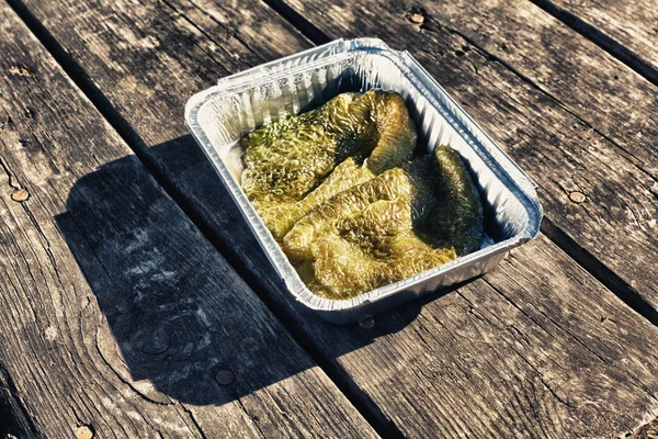 Picknick mit grünen Paprika — Stockfoto