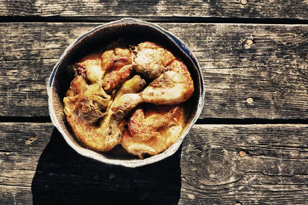 Grillad kyckling för picknickbord — Stockfoto