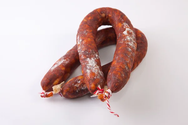 Red cured chorizos — Stock Photo, Image