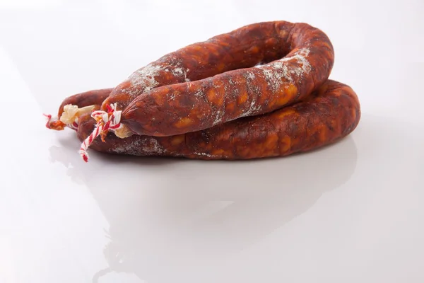 Chorizos rojos curados — Foto de Stock