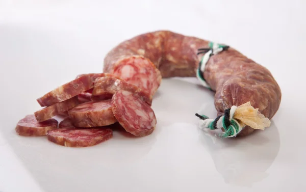 치료 매운 소시지 또는 salchichon — 스톡 사진