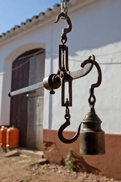 Antique Roman steelyard, or Roman balance — Stock Photo, Image