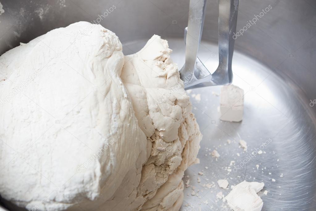 Kneading dough for bread