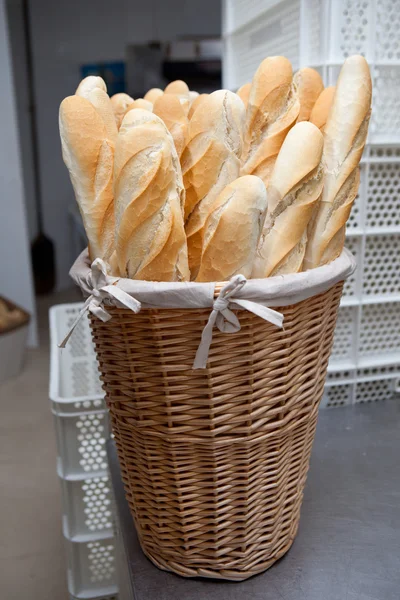 Baguette basket — Stock Photo, Image