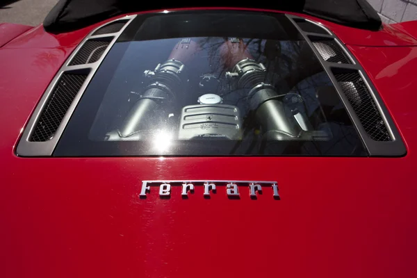 Ferrari κινητήρα πίσω παράθυρο — Φωτογραφία Αρχείου