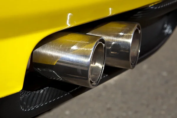 Sports car exhaust pipe — Stock Photo, Image