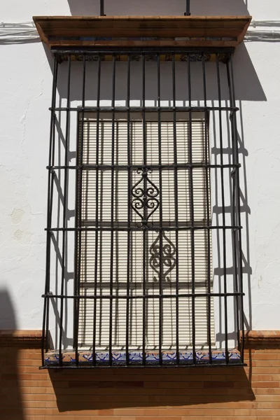 Andalusian wrought iron window — Stock Photo, Image