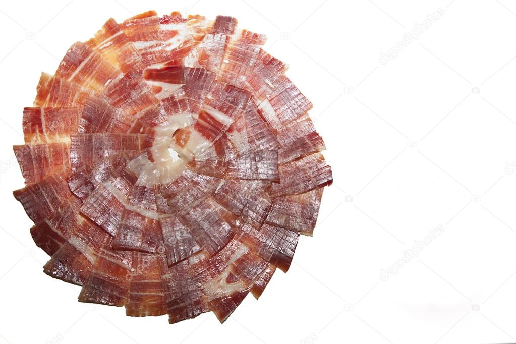 Circle of spanish ham