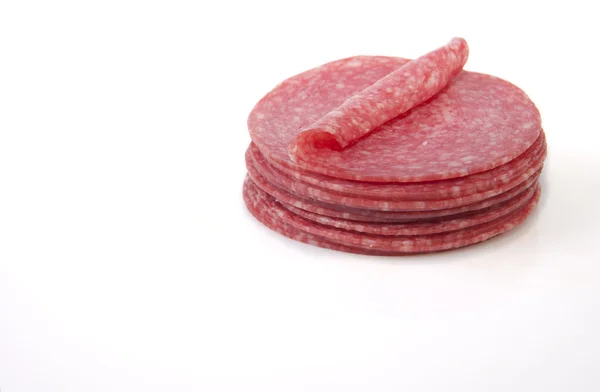 Salame affettato — Foto Stock