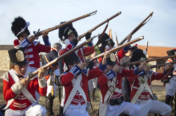 English soldiers pointing — Stock Photo, Image