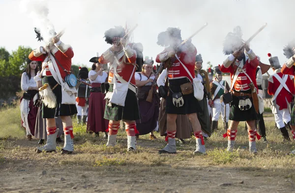 Scottish infantry shooting — Stock Photo, Image