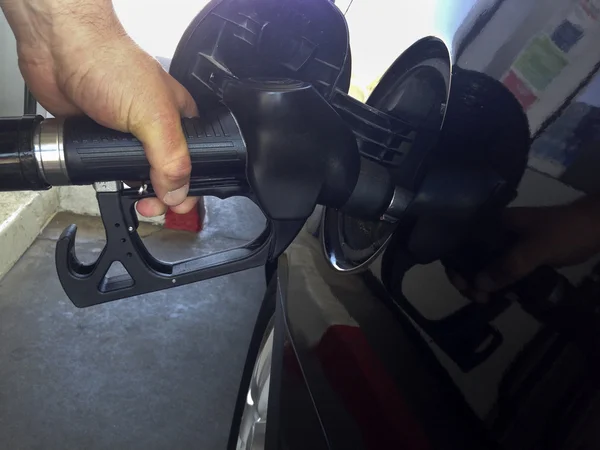 Petrol pump filling — Stock Photo, Image