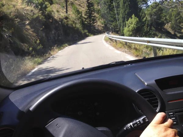 Conducción en carreteras de montaña — Foto de Stock