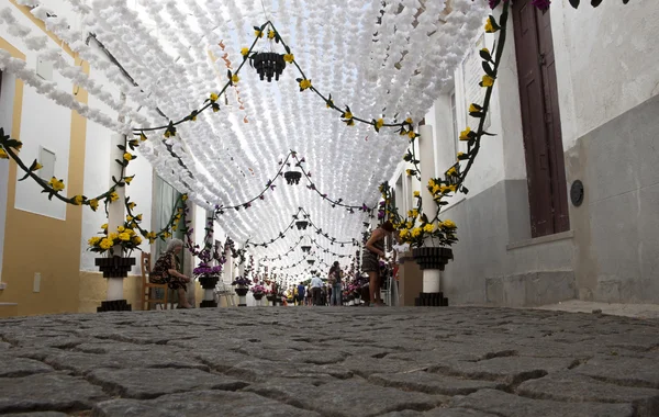 Flower festival from the ground — Stock Photo, Image