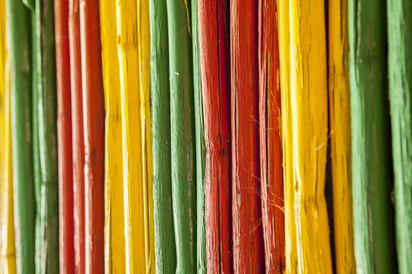 Cañas con colores reggae — Foto de Stock