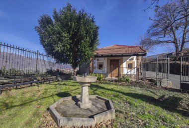 Valdastillas, Caceres, Extremadura, İspanya 'nın geleneksel mimarisi. Alta Extremadura Rotaları 'na yerleştirildi