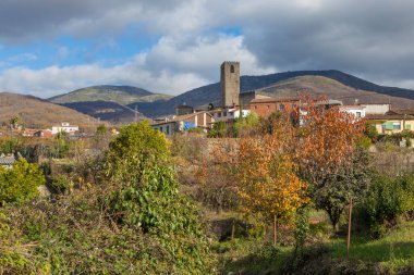 Jarandilla de la Vera kasabası. La Vera Bölgesi Güzel köy, Caceres, İspanya