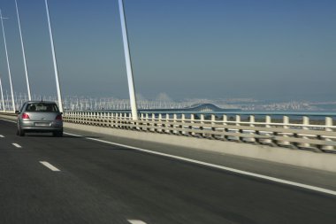 Arabayı Vasco da Gama Köprüsü