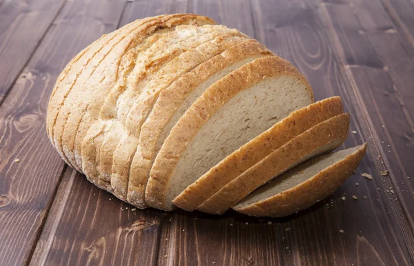 Bread roll in cuts — Stock Photo, Image
