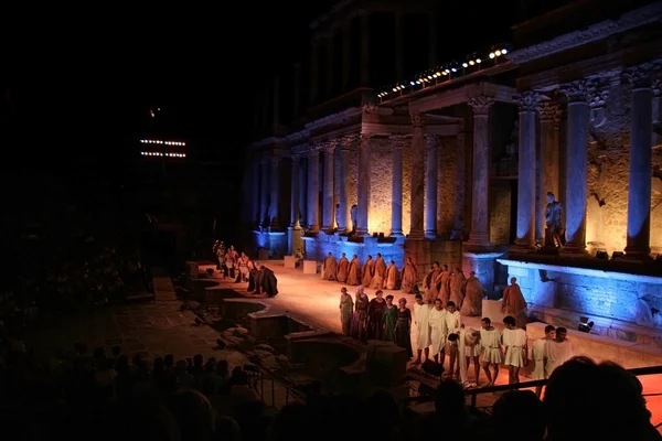 Merida rzymski Festiwal teatralny performance — Zdjęcie stockowe