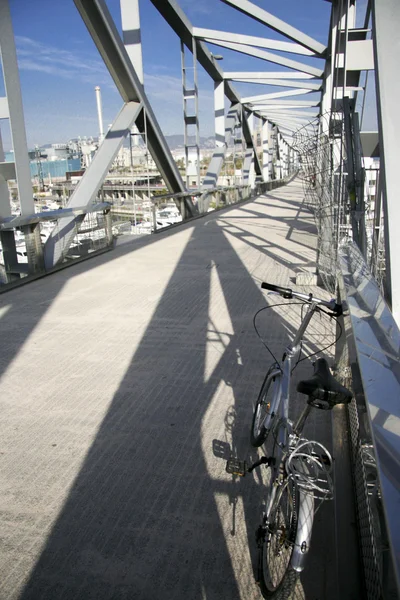 Bicicleta dobrável estacionada, Barcelona — Fotografia de Stock