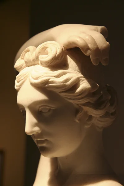 Dettaglio testa donna da Pompei — Foto Stock