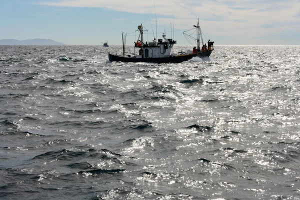 Fishing ship navigating — Stock Photo, Image