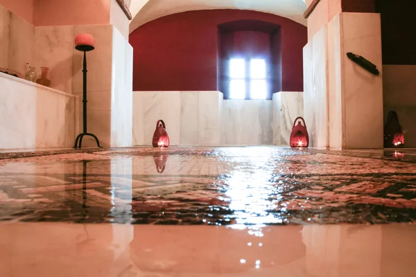 Bathhouse rebuilt as roman bath style — Stock Photo, Image