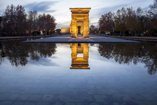 Temple Debod alkonyatkor — Stock Fotó