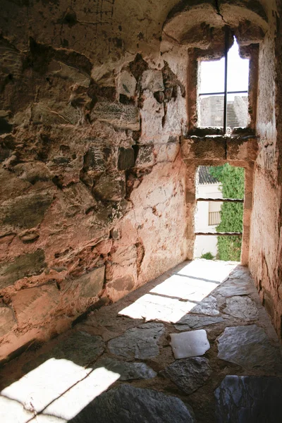 Castillo de Olivenza ventana, España —  Fotos de Stock